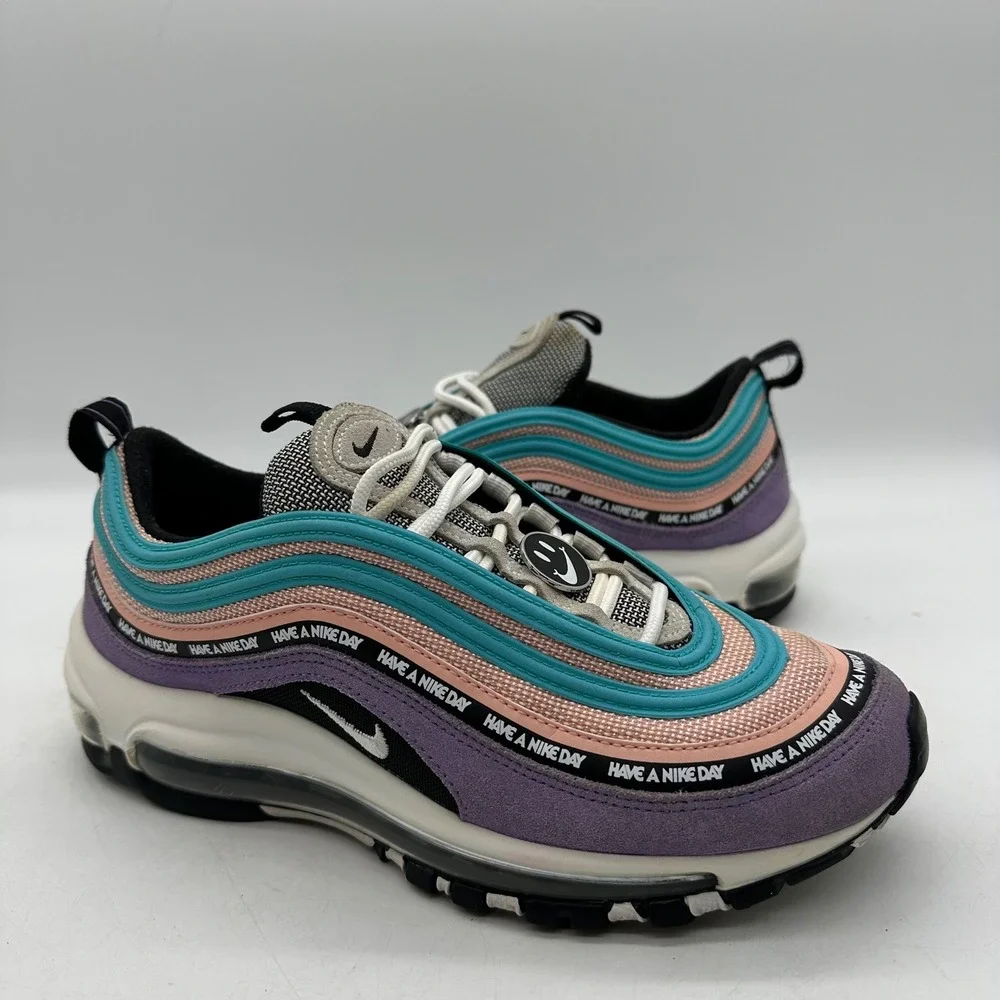 Nike 923288-500 Kids 6.5Y Womens Size 8 Air Max 97 GS Have A Nike Day Sneakers